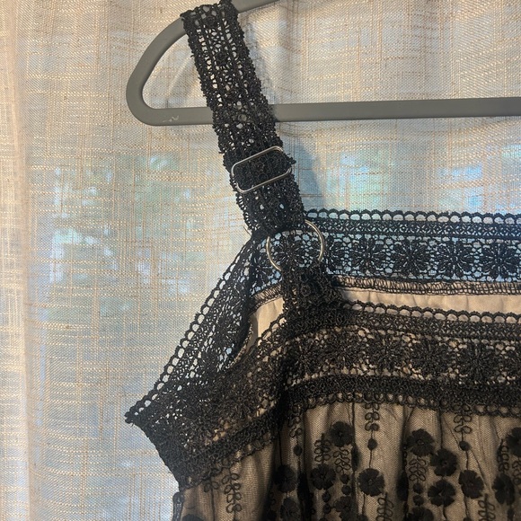 Worth the Wait Black and Nude Lace Tank Top. - Picture 8 of 10